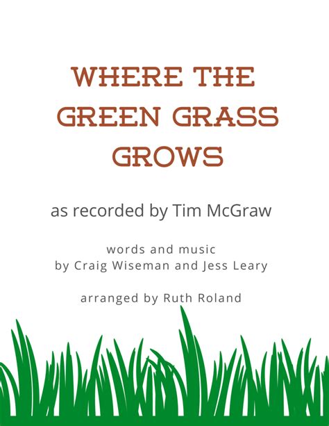 Where The Green Grass Grows Sheet Music Tim Mcgraw Instrumental Duet