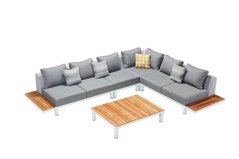 Modern Outdoor Sofa Sectional With Teak Wood