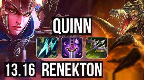 Quinn Vs Renekton Top Rank 4 Quinn 19m Mastery Legendary 183
