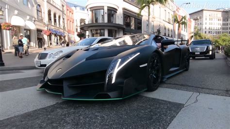 Matte Black Veneno Roadster Front Side Angle Gallery Lamborghini