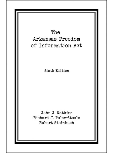 The Arkansas Freedom of Information Act | University of Arkansas Press