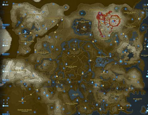 Mapa Santuarios Zelda Breath Of The Wild En 2020 Zelda Mapas The
