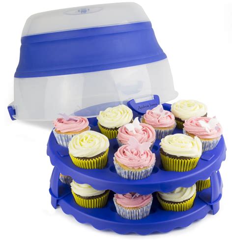 Andrew James 2 In 1 Cupcake And Cake Carrier Storage Box