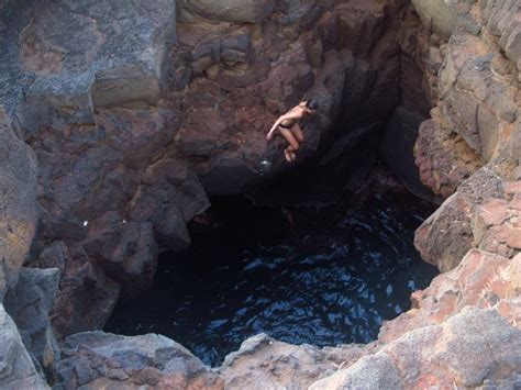 Jumping Into The Hole Southernmost Point Of The Usa Big Island