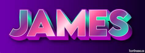 James Text Effect And Logo Design Name