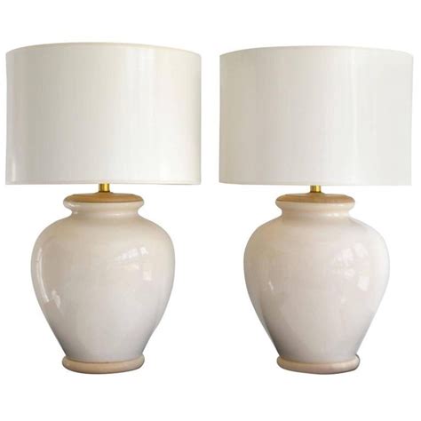 Pair Of Midcentury Ceramic Urn Form Table Lamps For Sale Vintage
