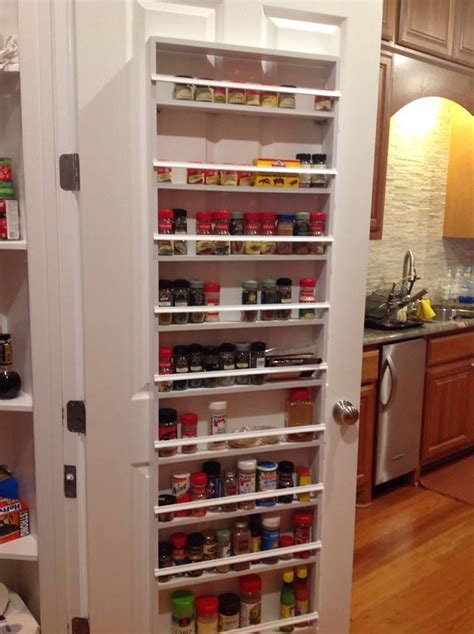 Spice Rack Made On The Back Of A Pantry Door This Was Made By Friends