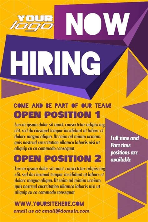 Now Hiring Poster Template