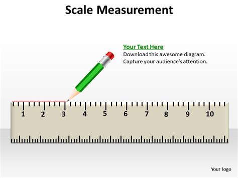 Scale Measurement Shown By Pencil Crayon With Rubber At End Making A