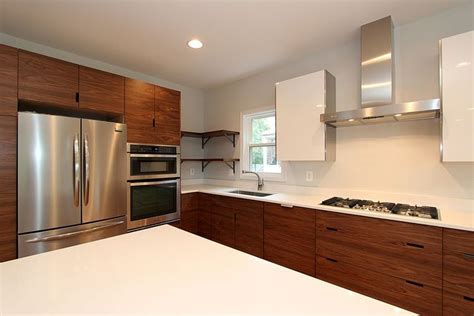 Ikea® Kitchen With Semihandmade Flatsawn Walnut Fronts Kitchen