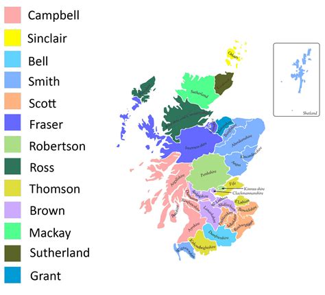 Most Common Surnames In Scotland From The 1881 Census Vivid Maps
