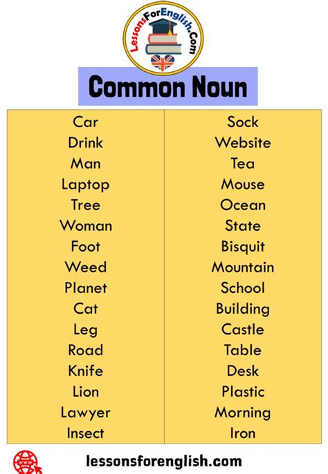 32 Common Nouns In English The Words That Meet All Living Creatures