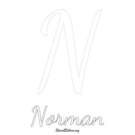 Norman Free Printable Name Stencils With 6 Unique Typography Styles And