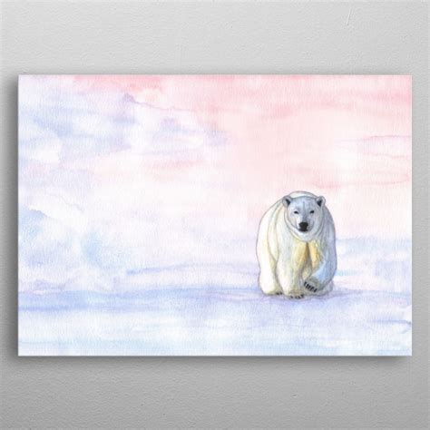 Polar Bear In The Icy Dawn W Animals Poster Print