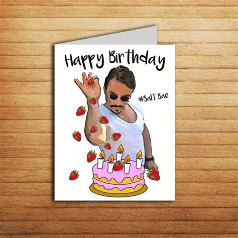 ✓ free for commercial use ✓ high quality images. Salt Bae Birthday Card Printable Funny Birthday Card for