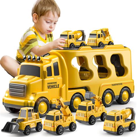 Buy Temi Construction Toddler Truck Toys For 3 4 5 6 Year Old Boys 5