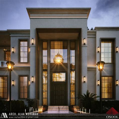 New Classic Villa On Behance Facade House House Outside Design