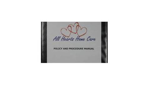 homecare policy and procedure manual