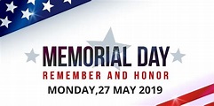 Memorial Day Countdown - How many days until Memorial Day 2019?