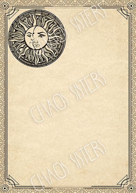 blank book of shadows pages printable magic book page witch 760