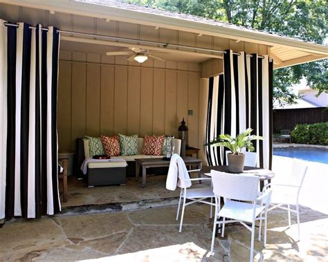 Black And White Vertical Striped Patio Curtains My Digital Home