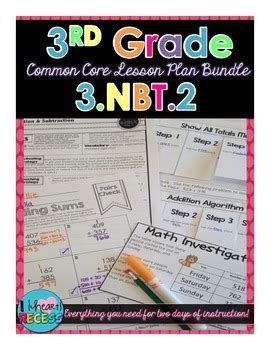 Counting by numbers other than one. Third Grade Addition and Subtraction 3.NBT.2 Lesson Bundle ...