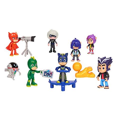 Pj Masks Deluxe 14 Piece Figure Set 3 Inch Tall Articulated Figures