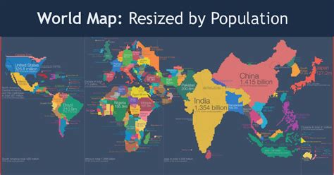 The World Map But Resized By The Population