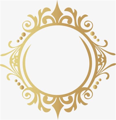 Gold Frame Hand Painted Golden Frame Png And Vector With Transparent