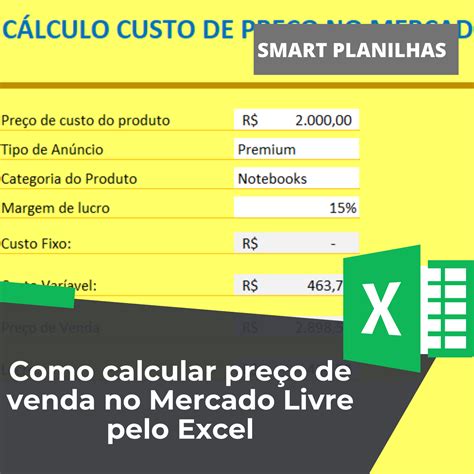 Como Calcular Pre O De Venda No Mercado Livre Pelo Excel