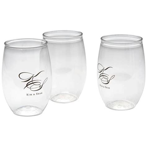 Customized Wine Glass Plastic Stemless 16 Oz