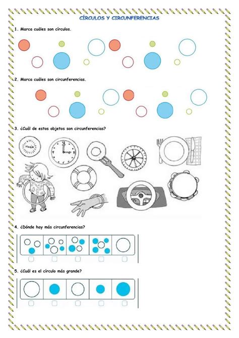 Ficha Online De La Circunferencia Y El Círculo Para 4º Puedes Hacer