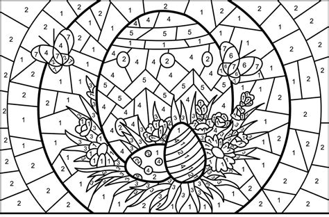 Huevos De Pascua Para Colorear Por N Meros Para Colorear Imprimir E