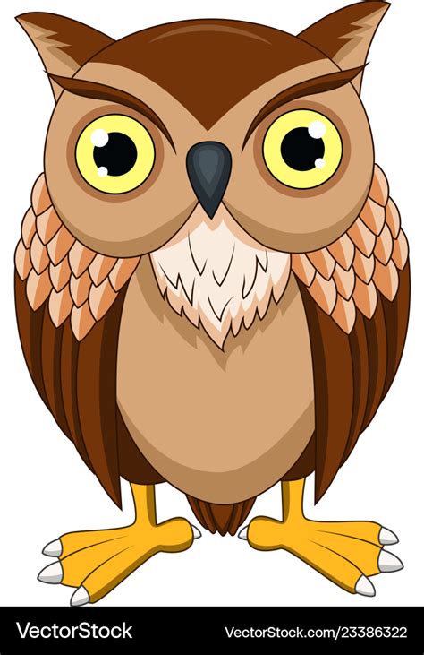 Cute Owl Cartoon Royalty Free Vector Image Vectorstock