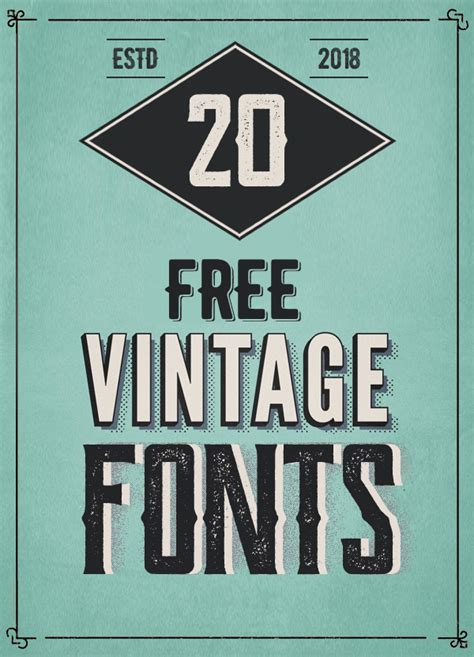 Free Vintage Fonts Fonts Graphic Design Junction