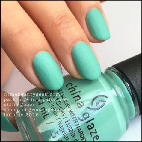 china glaze partridge in a palm tree china glaze seas and greetings holiday 2016 swatches review