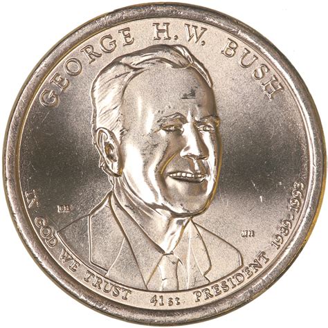 2020 D Presidential Dollar George H W Bush Bu Clad Us Coin Daves