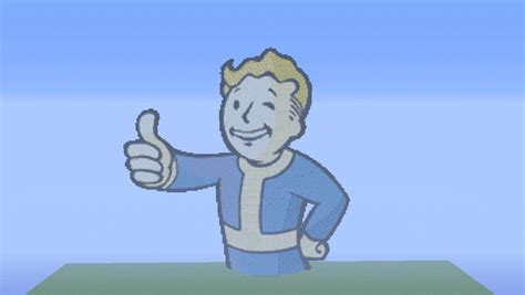 Fallout Vault Boy Pixel Art Minecraft Project