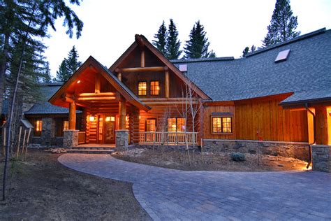 Sage Creek Canyon Hybrid Log Home Rustic Exterior Denver By