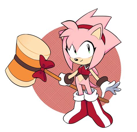 Safe Artist Hearttheglaceon Amy Rose Hedgehog Abstract Background Alternate Outfit