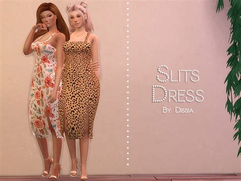 Slits Dress By Dissia At Tsr Sims 4 Updates