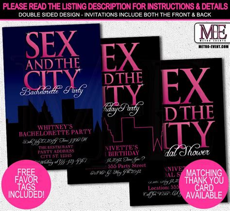Sex And The City Invitations