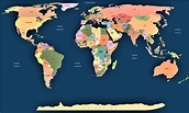 Mapamundi Político con Nombres 🥇 Mapa del mundo con nombres