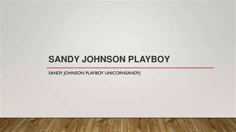 PPT Sandy Johnson Playboy Slide PowerPoint Presentation Free