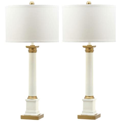 Get set for white lamp shades at argos. Safavieh Henley 32.5 in. White/Gold Table Lamp with White Shade-LIT4276A-SET2 - The Home Depot