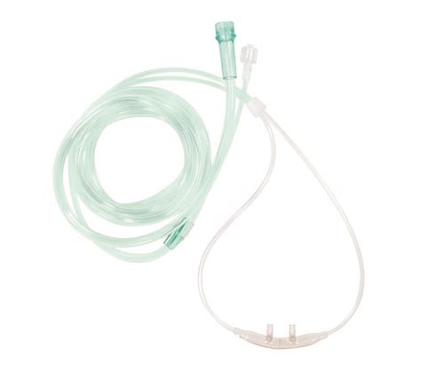 Flow rates up to 60 liters per minute are delivered to the nasal cannula via a heated circuit. ETCO2 Nasal Sampling Cannula with O2 With Oxygen Delivery AirLife Adult Curved Prong / NonFlared Tip