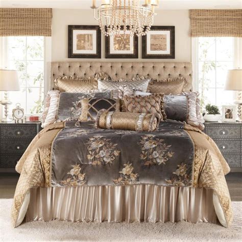 Jennifer Taylor Home Legacy 10 Piece King Comforter Set Gray Gold