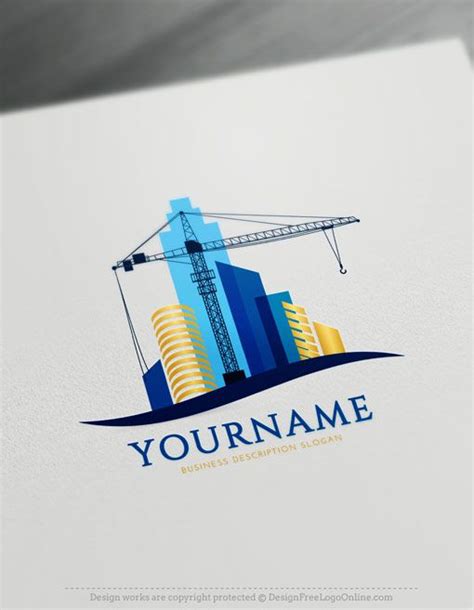 Free Construction Logo Maker Urban Crane Logo Design Ideas