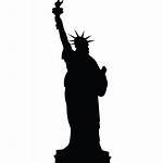 Liberty Statue Transparent Silhouette Clipart Vector Background