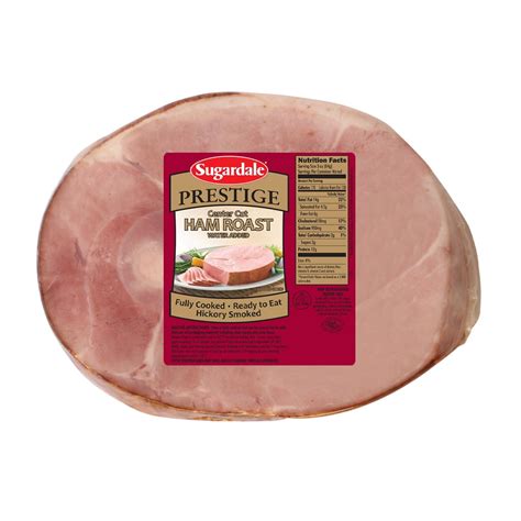 Sugardale Prestige Hickory Smoked Ham Roast Fully Cooked Pork Bone In